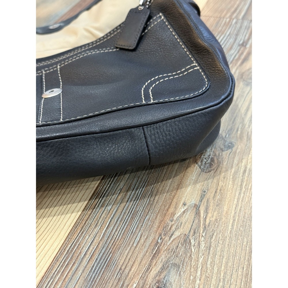 Coach Soho Pebbled Black Leather Slouchy Hobo Shoulder Bag Y2K D1051-F12336 - Picture 12 of 16